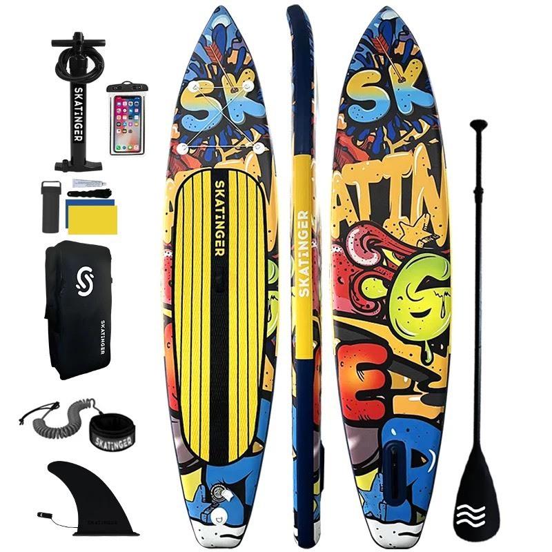 Siêu Phẩm Skatinger SUP 11'6 (335-350cm) - Thuyền SUP bơm hơi, ván chèo đứng họa tiết bơm hơi chất lượng cao [HÀNG SẴN