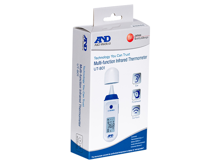 Nhiệt kế hồng ngoại đo tai, trán AND A&amp;D Medical UT-801 đo nhanh, chính xác chỉ sau 1 giây