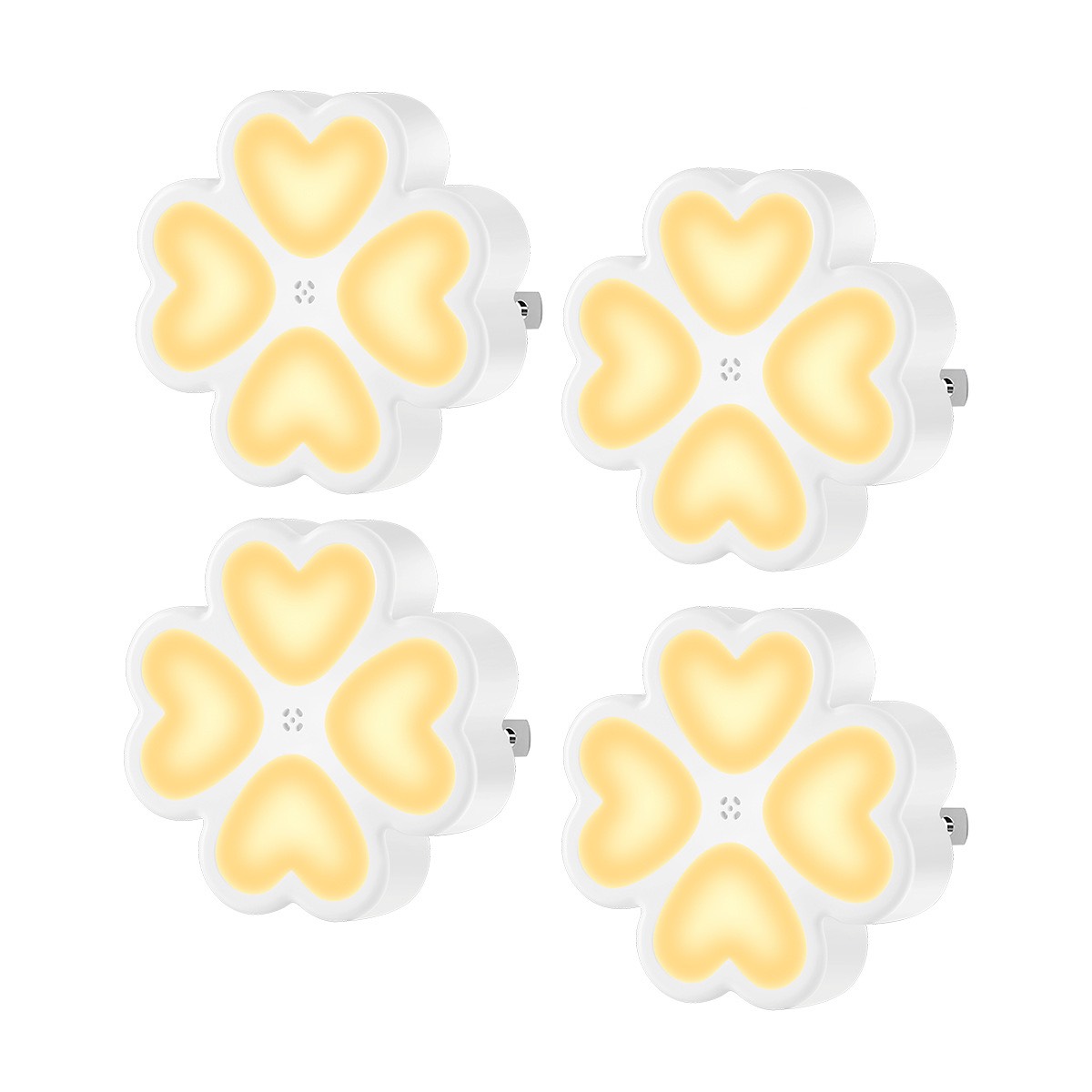 SIÊU RẺ Đèn ngủ cảm biến tự tắt tự sáng hoa bốn lá ( hình ảnh sản phẩm thực tế)