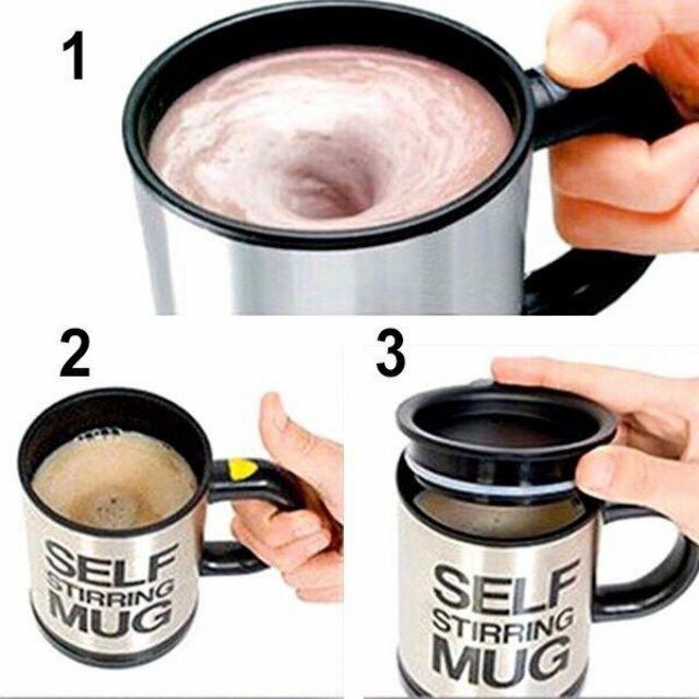 Ly Tự Động Khuấy Cà Phê, Pha Sữa, Khuấy Ngũ Cốc SELF MUG Tiện Dụng