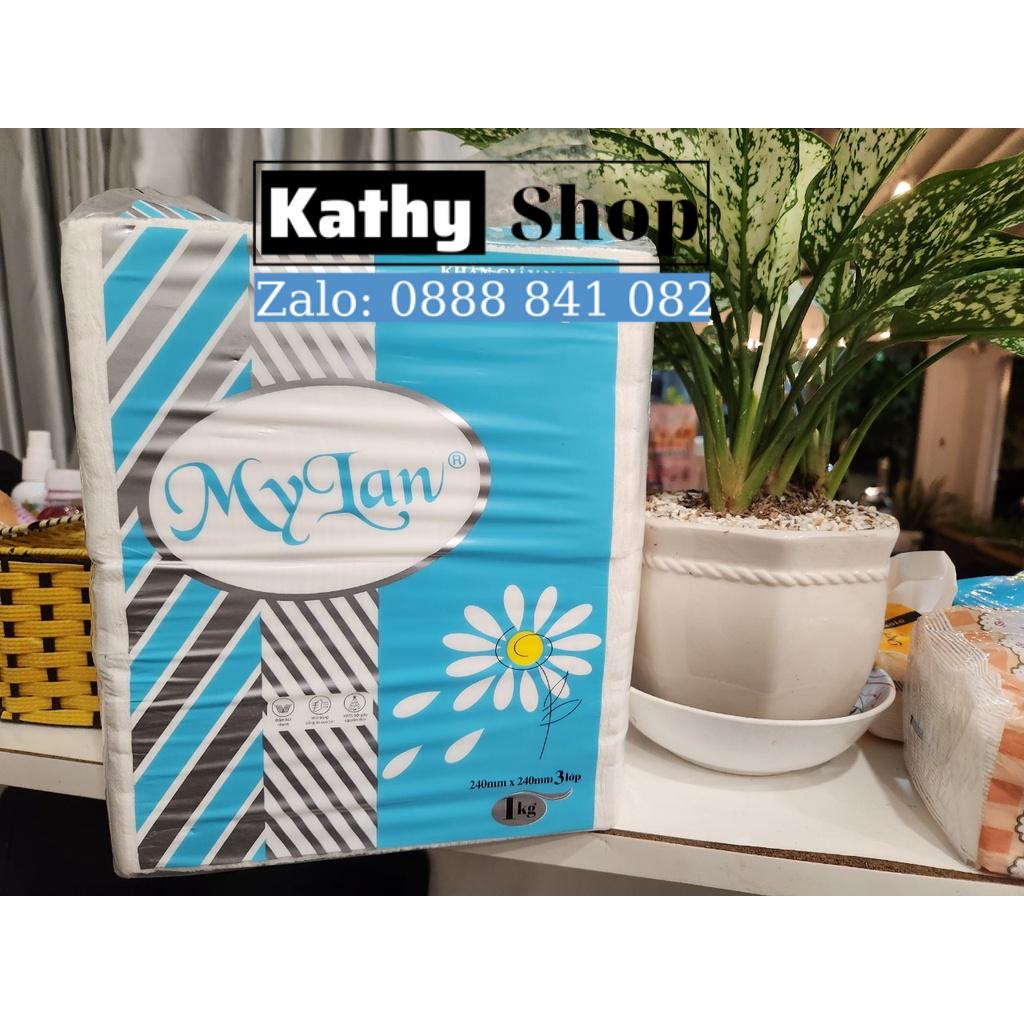 KHĂN GIẤY VUÔNG NAPKIN MYLAN CAO CẤP 24x24 SIÊU TIẾT KIỆM 1KG/GÓI