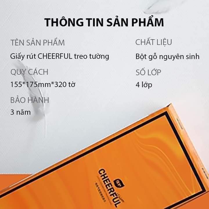 Thùng 4 túi giấy vệ sinh treo tường  nội địa Trung tiện lợi 320 tờ 4 lớp