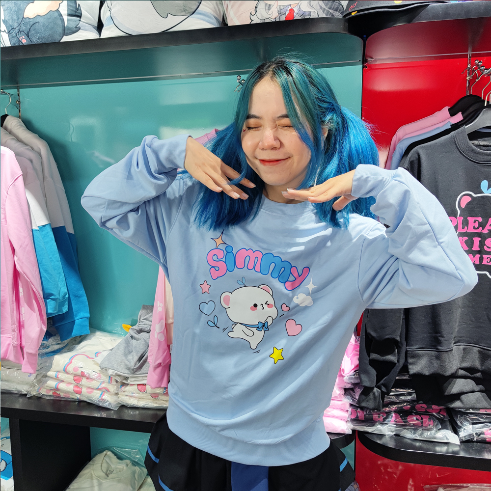 Áo Simmy nỉ sweater dài tay, áo thu đông, áo nỉ dài tay in hình gấu tuyết hero team
