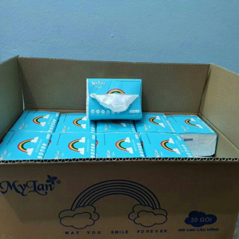 30 gói giấy ăn cầu vồng   30 gói.