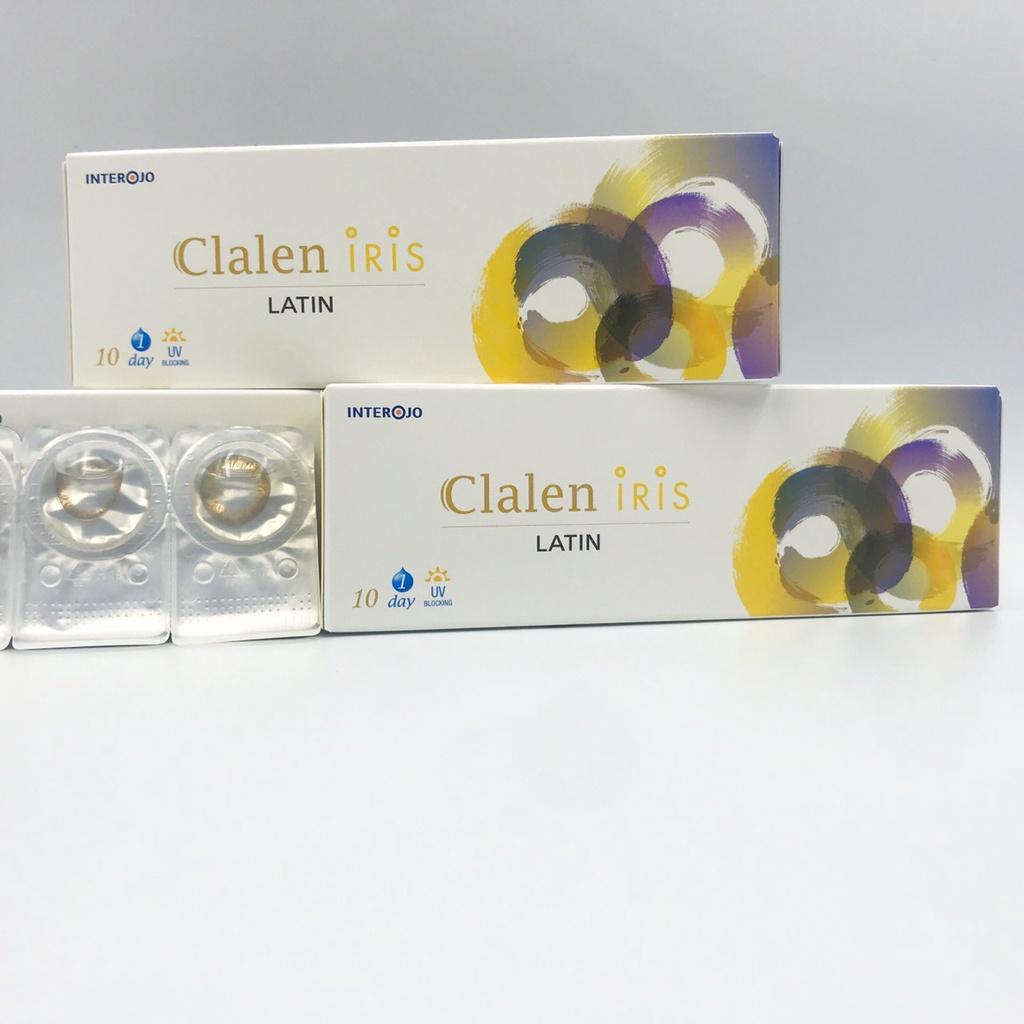 Kính áp tròng Hàn Quốc có độ Clalen Iris màu Latin cho đôi mắt rạng rỡ dùng 1 ngày
