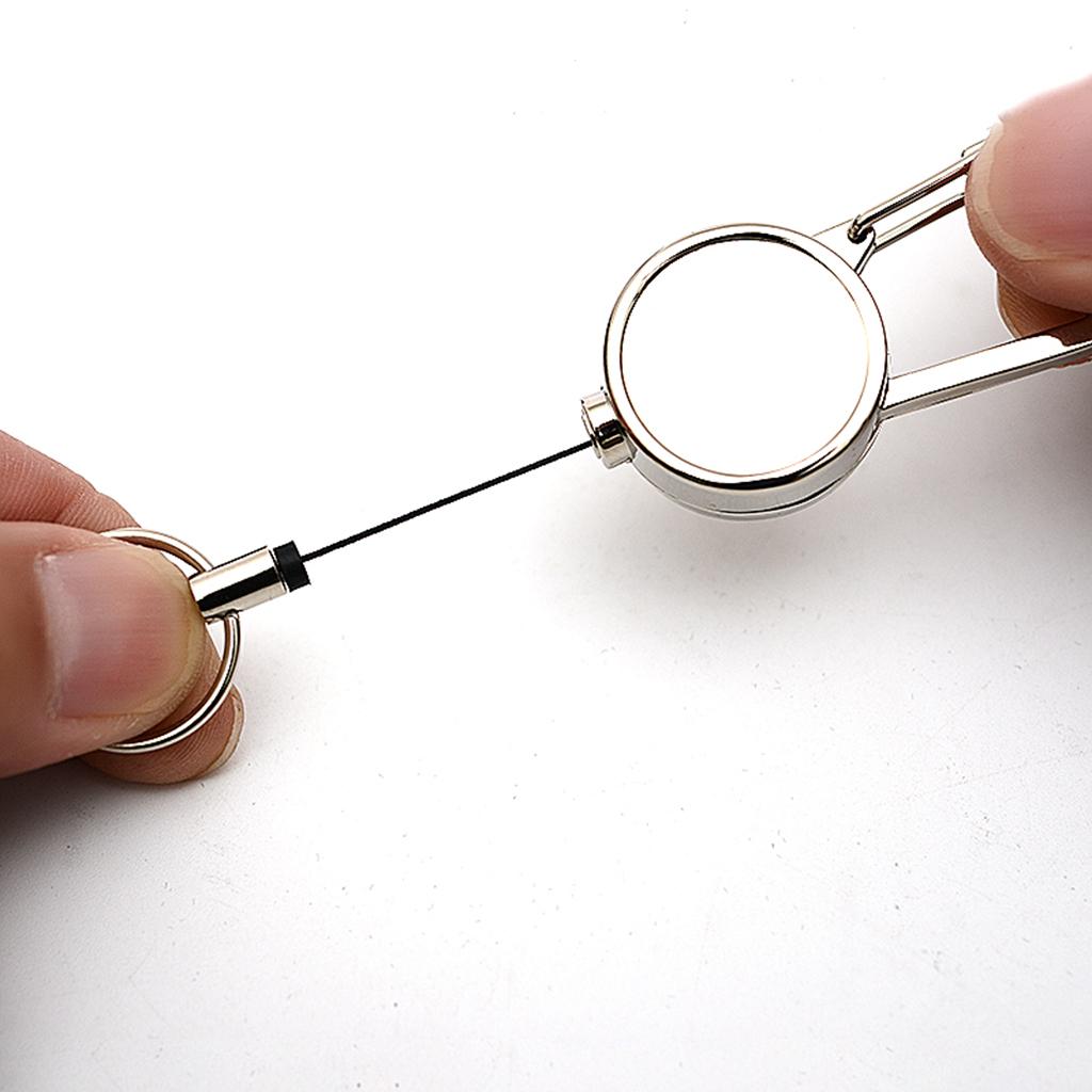Anti-theft Telescopic Keychain Anti-lost Key Ring Easy Pull Clasp Key Buckle