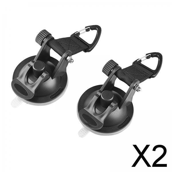 2X Heavy Duty Power Reusable Carabiner Suction Cup Hook Waterproof for