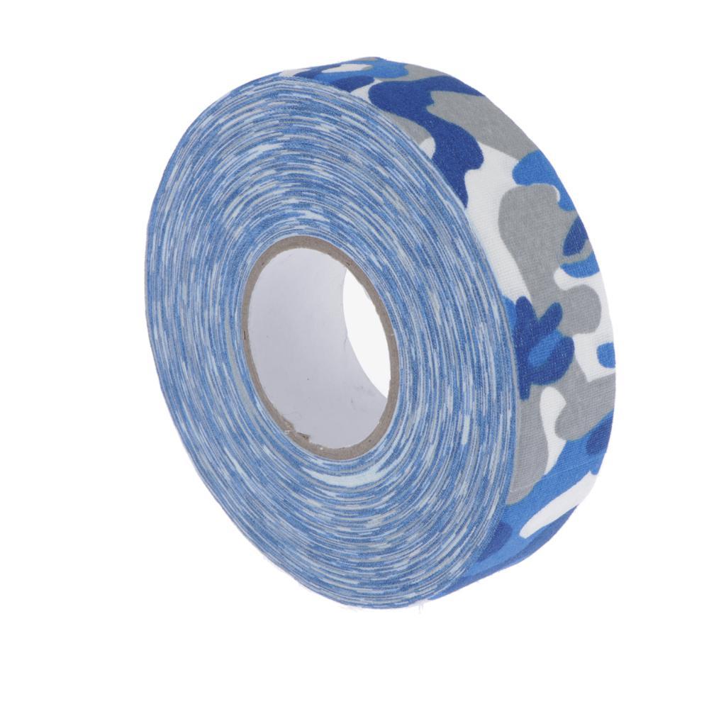 2 Pack Anti-Skid Ice Hockey Stick Shin Guard Tape Wrap Easy to Tear Red+Blue