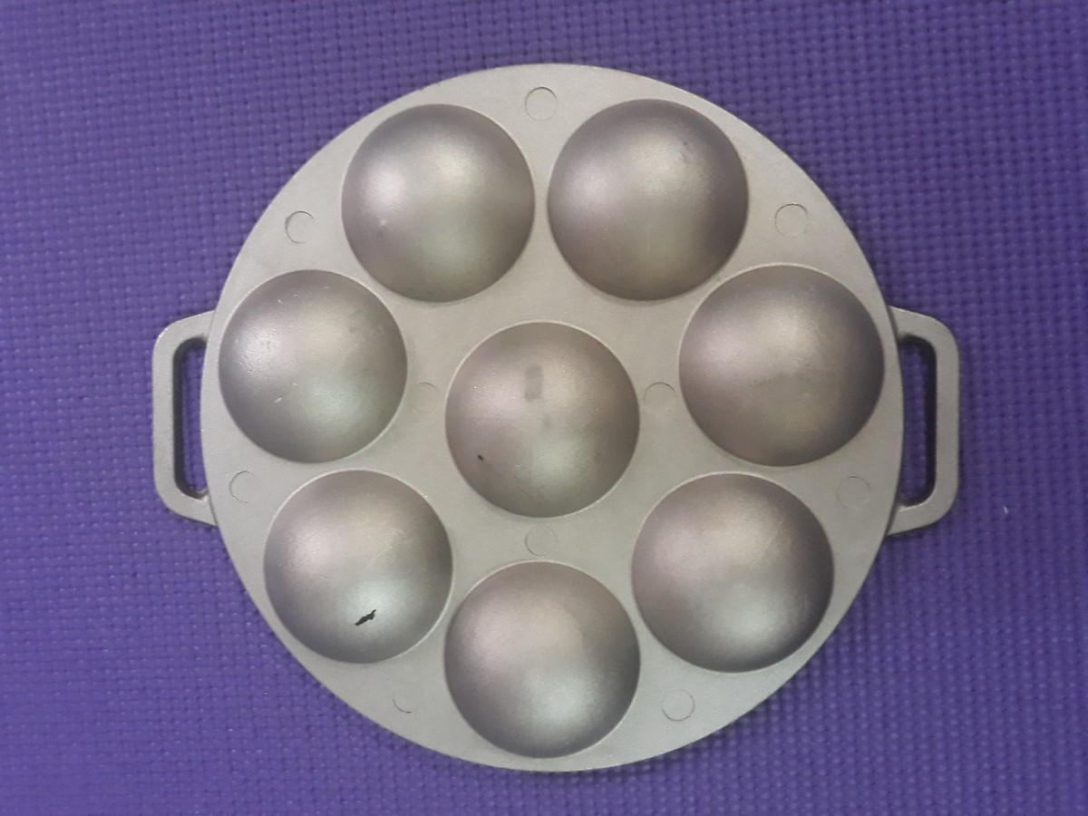 Khuôn Bánh Khọt 8 Lỗ Gang Chống Dính Có Nắp Khuôn Dày Hàng VNCLC
