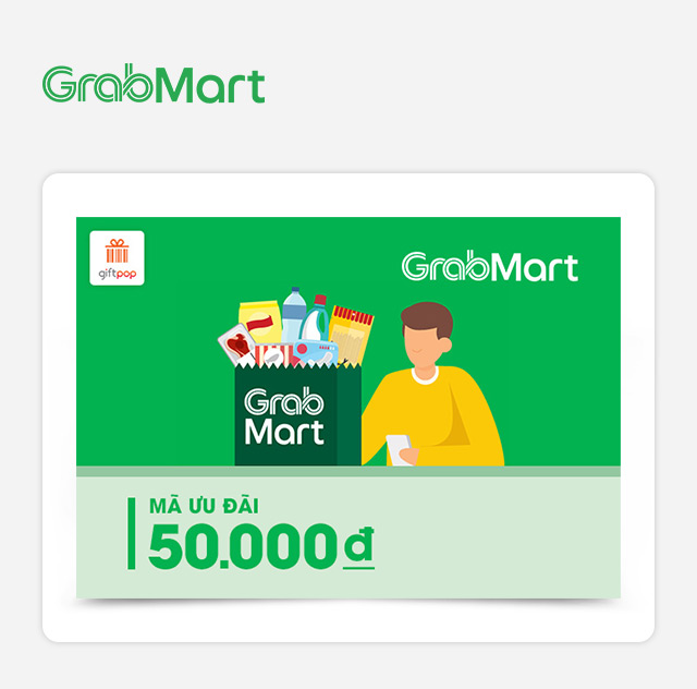 Giftpop_Ưu Đãi 50K Cho Đơn Hàng GrabMart
