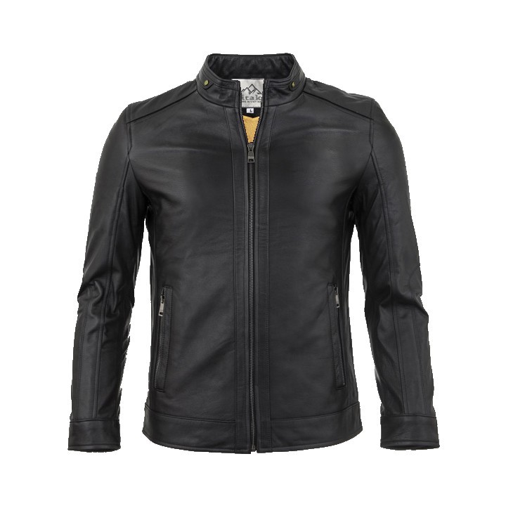 ÁO KHOÁC DA NAM LÓT LÔNG MODEL FASHION CAO CẤP AKD030 ĐEN