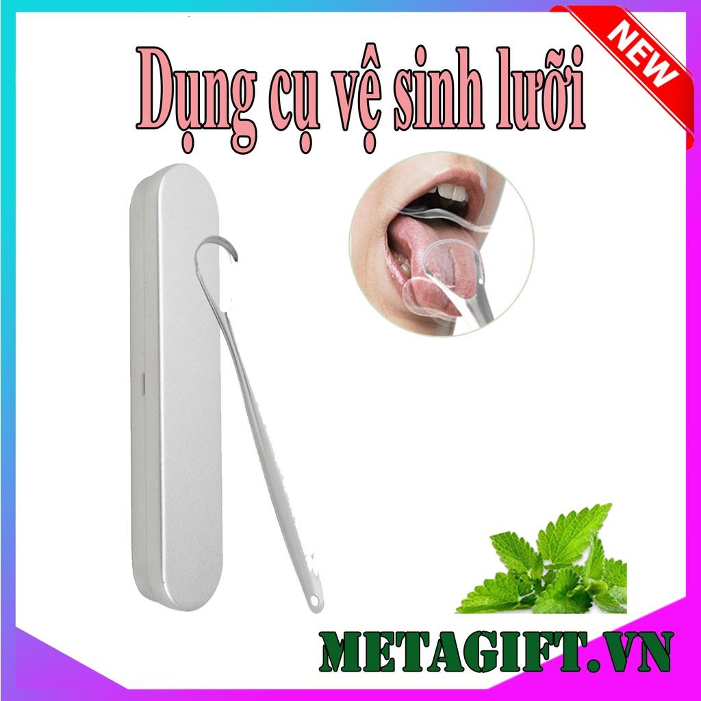 Dụng cụ tưa lưỡi, cây tưa lưỡi vệ sinh lưỡi người lớn bằng inox cao cấp