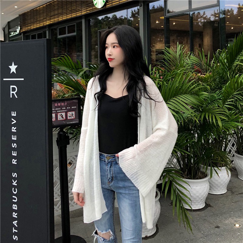 Áo khoác len cardigan mỏng xinh xắn