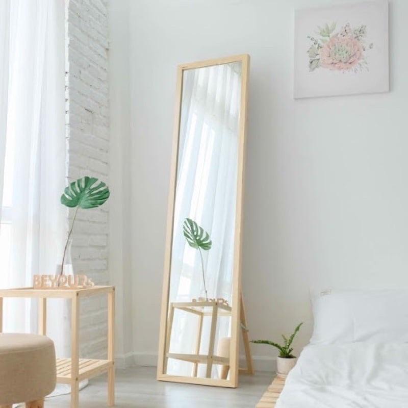 Gương soi toàn thân nịnh dáng khung gỗ kích thước 50x120cm