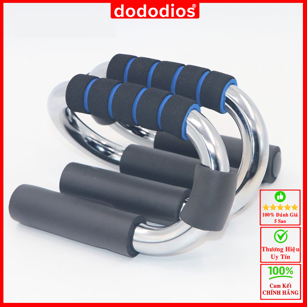 Dụng Cụ Hít Đất Cầm Tay Khung Chữ S Bằng Thép Trắng Cứng Cao Cấp – Dụng Cụ Tập Chống Đẩy Mini Tập Gym Tập Thể Thao Chính Hãng Dododios – Do01