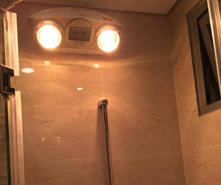 Đèn sưởi nhà tắm 2 Bóng Braun Kohn KU02PG, có quạt - Hàng Chính Hãng