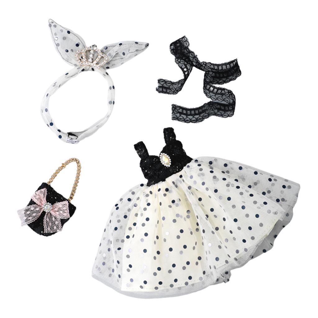 2pcs Lovely Party Dress Clothes for 30cm Girl Doll Dress Up