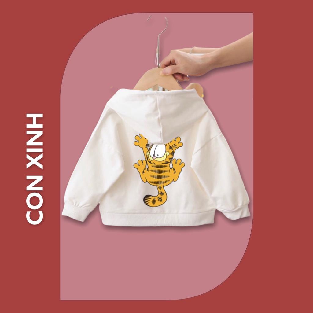 Áo hoodie unisex CON XINH nỉ form rộng nam nữ in hình mèo Masupilami,thời trang mùa đông cho trẻ em từ 4 đến 10 tuổi