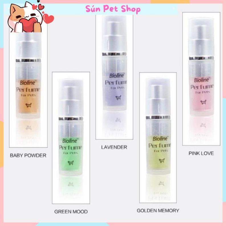 Nước hoa xịt khử mùi cho chó mèo Bioline 9ml