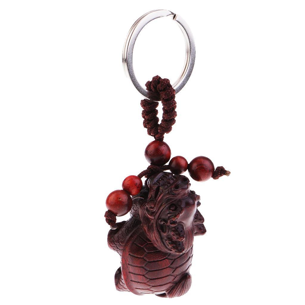 Animal Handmade Wood Keyring Charm Gift Car Purse Handbag Pendant Keychain