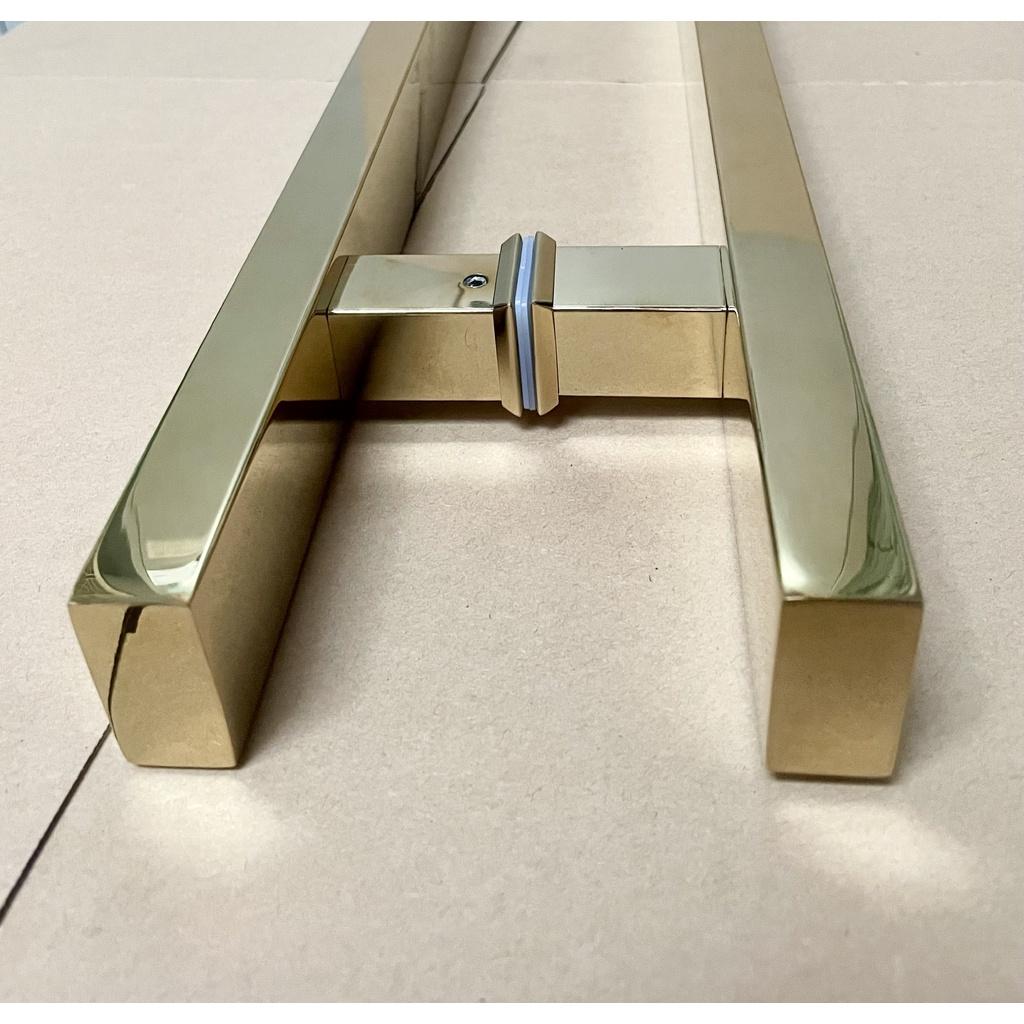 Tay nắm cửa kính cường inox 304 mạ vàng cao cấp