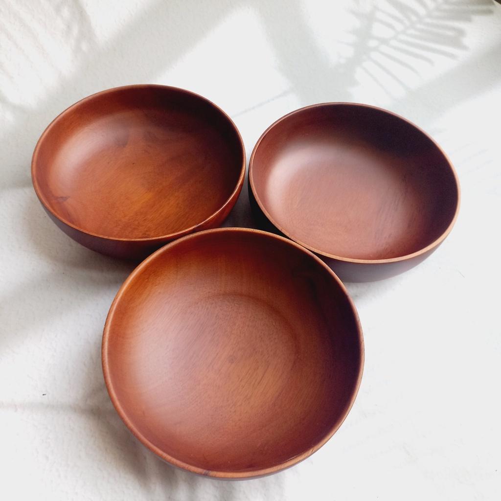 Bát/Tô Gỗ Keo Nhỏ Tự Nhiên Cỡ 14x4 cm, Bát Salad, Bát Ăn Mỳ, Soup, Chụp Ảnh Trang Trí