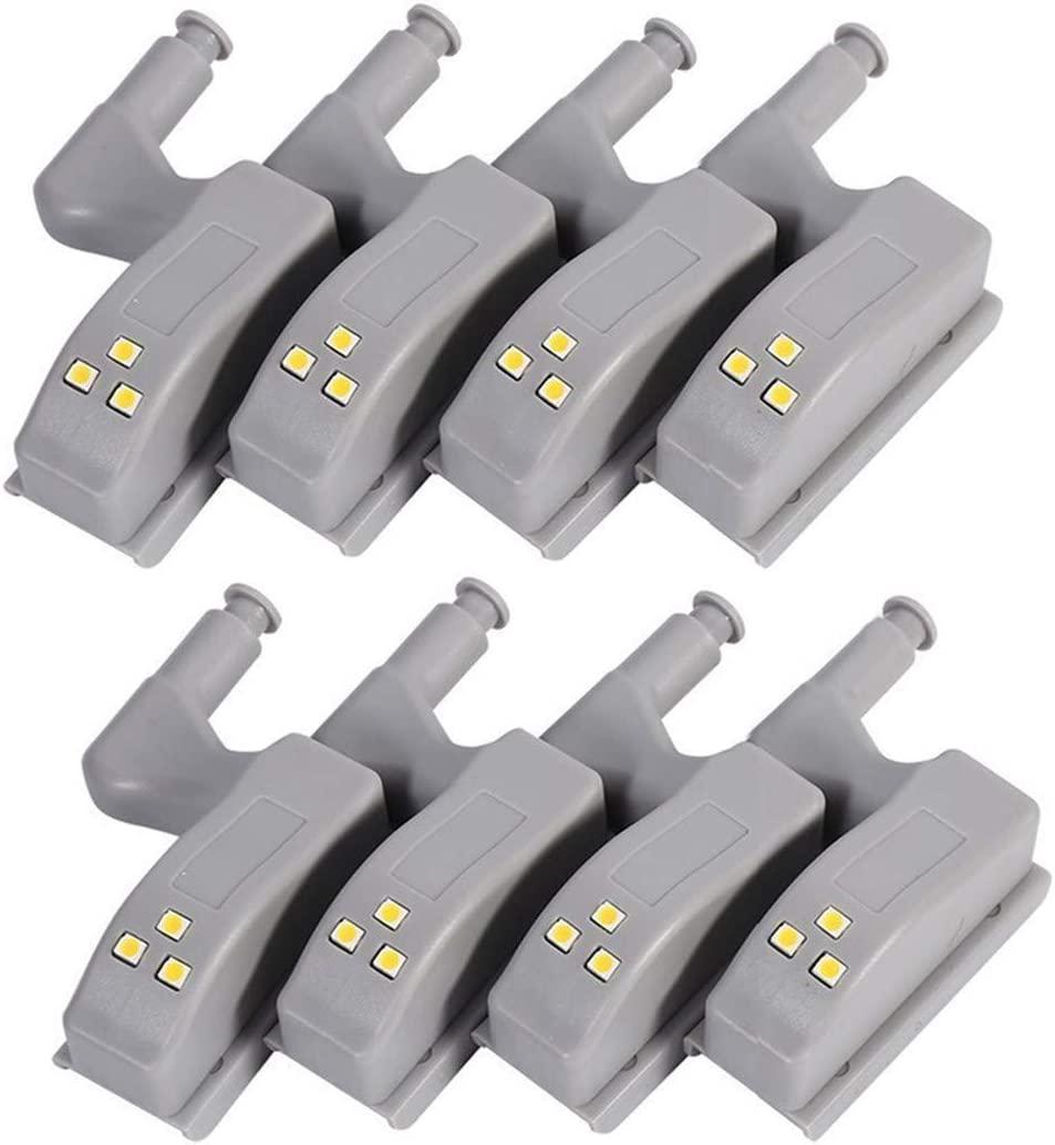 8 chiếc tủ bản lề LED cảm ứng ánh sáng cho tủ bếp, tủ quần áo