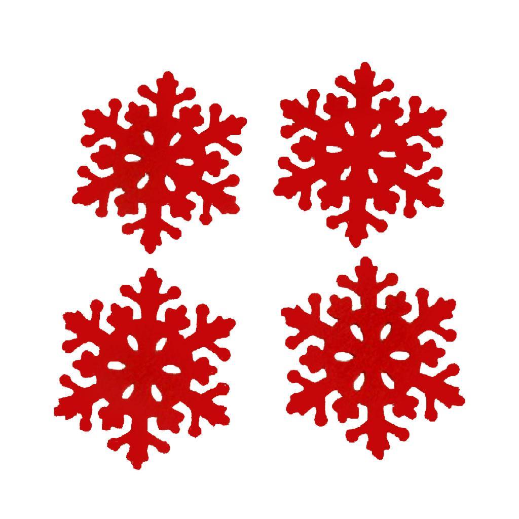 4 x Christmas Felt Cup Coaster Mat Pad Table Placemat Dinner Decor