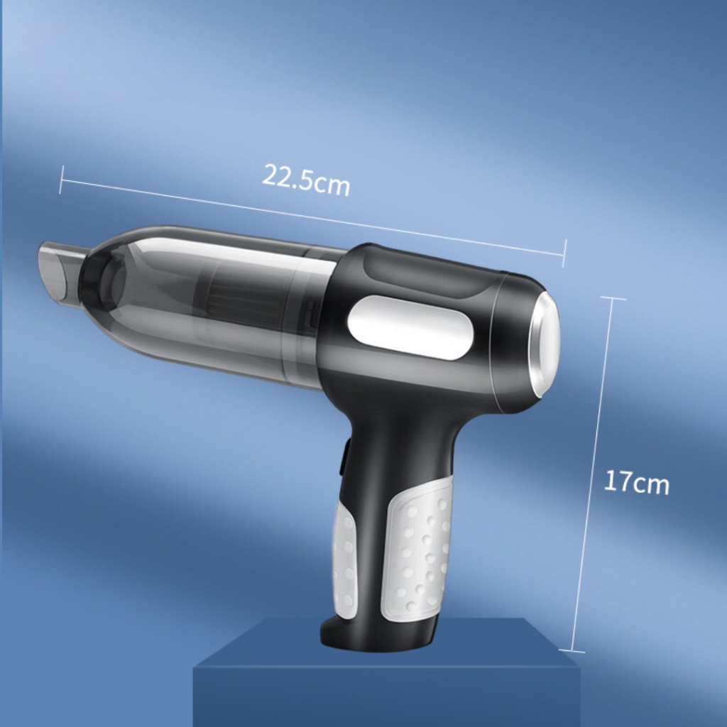Máy Hút Bụi Mini Cầm Tay 4 Trong 1 Lực Hút Mạnh Dễ Dàng Hút Sạch Bụi Bẩn Trên Xe Oto | Kích Thước Nhỏ Gọn, Cổng Sạc Nhanh Type C