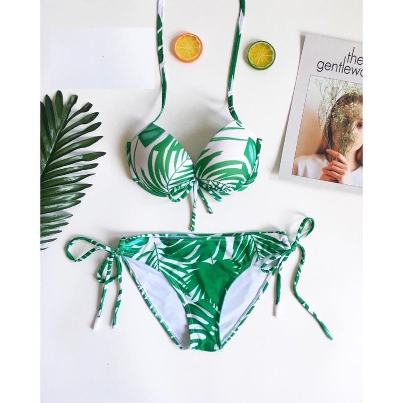 Bikini đen mút dày nâng ngực