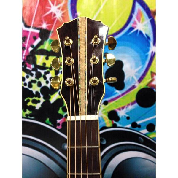 Guitar Acoustic SAG06 - Guitar Cần Vương Miện, Khóa Vàng - Gỗ tốt, âm vang