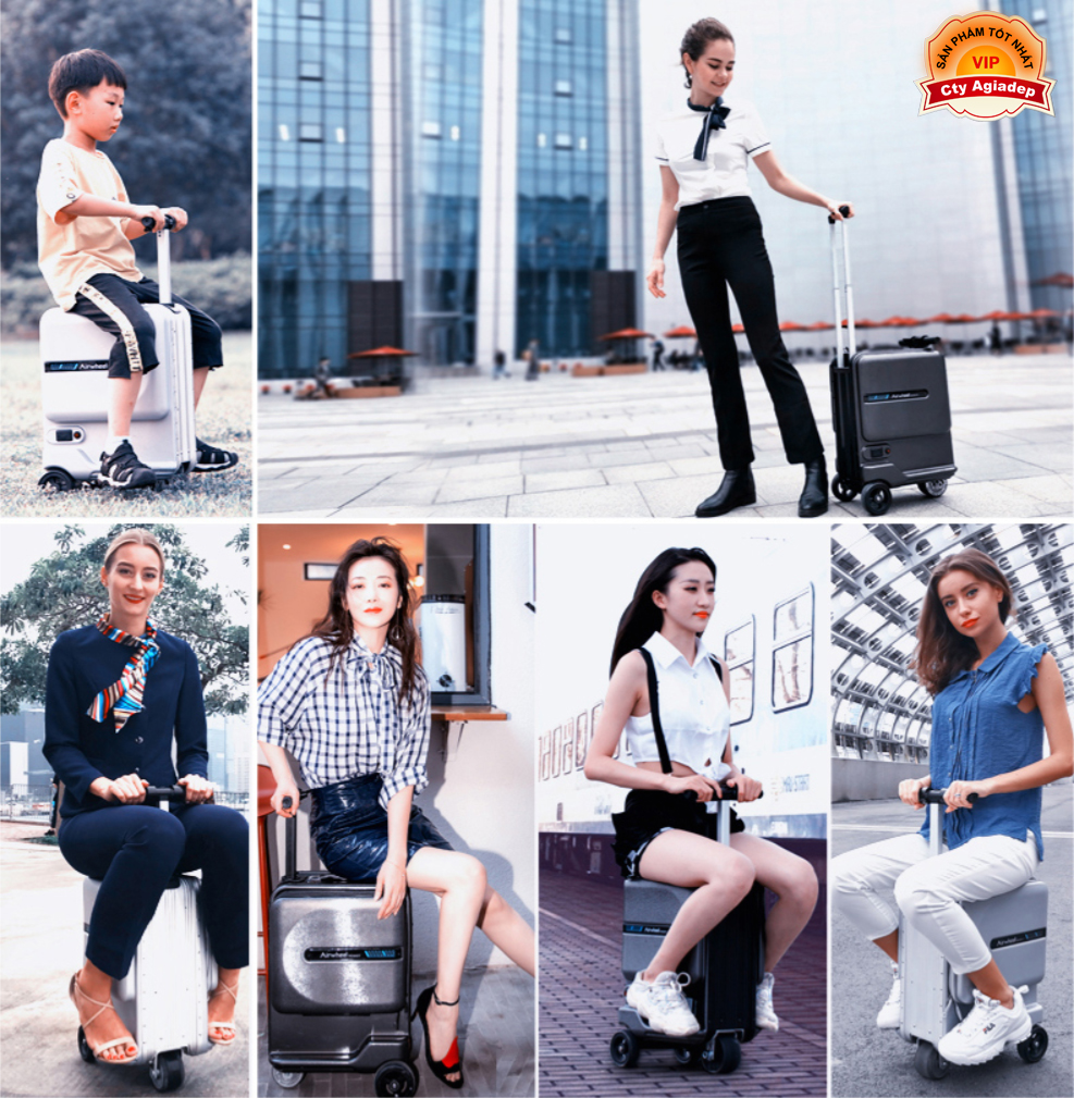 Vali điện Airwheel USA lái được giới của showbiz nhà giàu thông minh