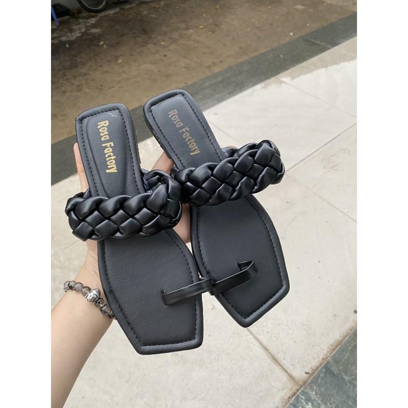 Dép tết bím 2 quai ngang LT2 mũi vuông