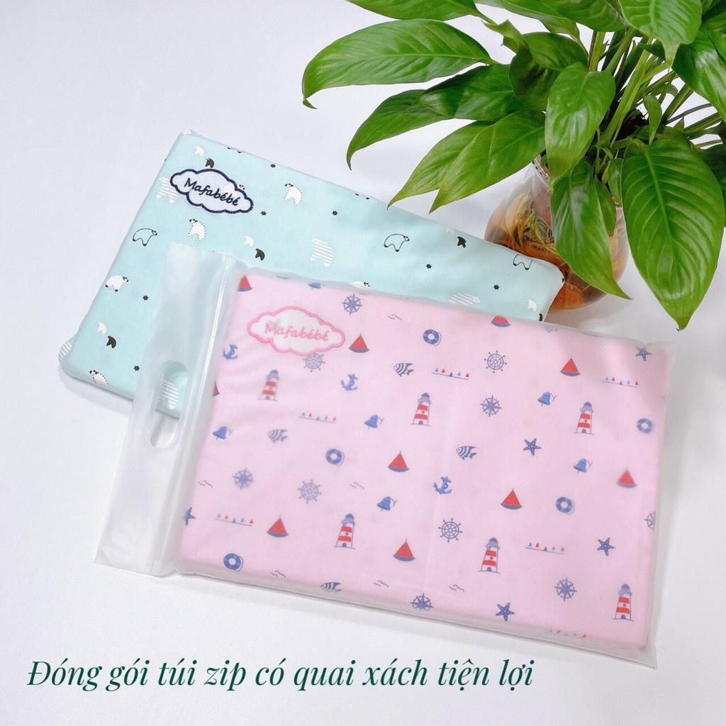 Gối nằm cao su Mafabébé SIZE lớn, hàng túi zip, có quai xách tiện dụng và lỗ thông hơi chống ngạt cho bé