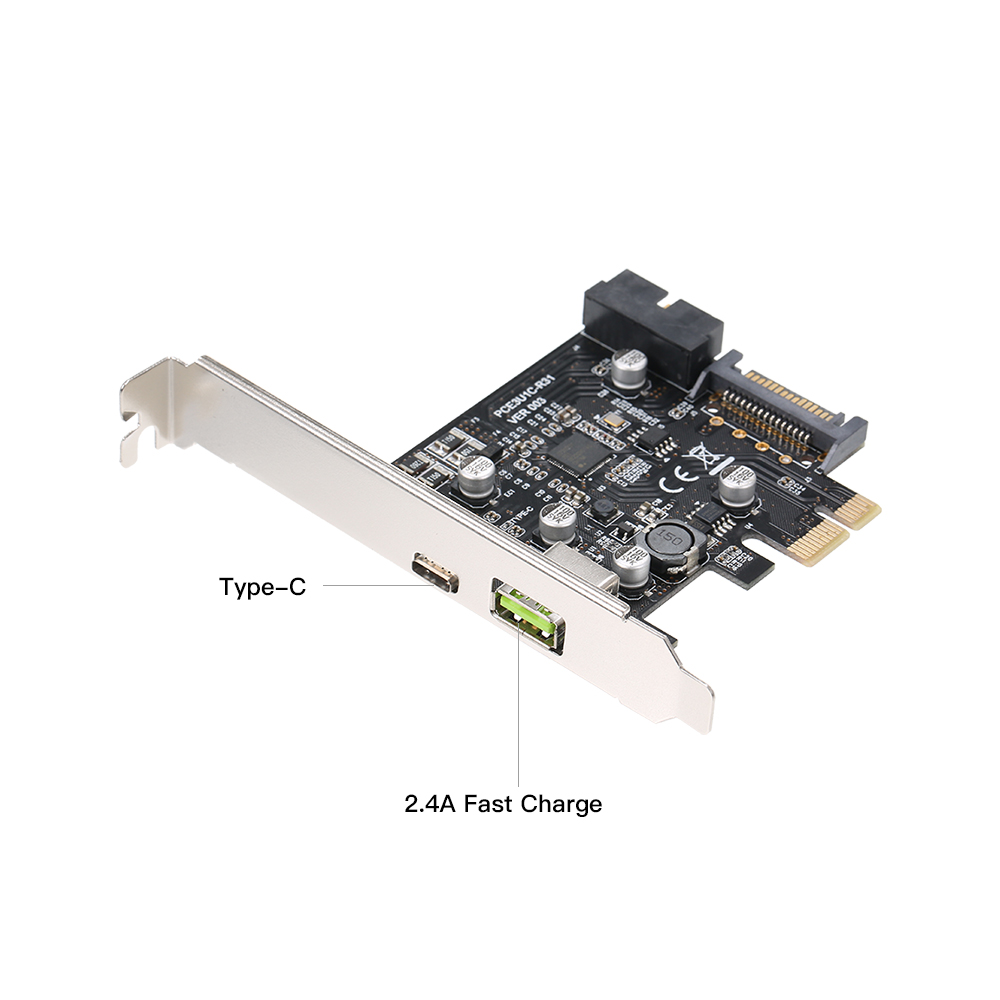 Thẻ Mở Rộng PCI-E Sang USB 3.1 Loại C Sạc Nhanh Với Thẻ Điều Hợp 19pin Gen1 5g PCI-Express
