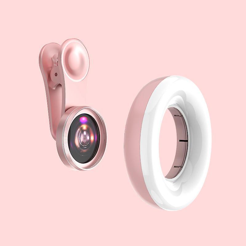 Điện Thoại Di Động Lấp Đầy Ánh Sáng 15x Ống Kính Macro Di Động Selfie Vòng LED Sáng Điện Thoại Selfie Đèn Đa Năng Vòng Kẹp ánh Sáng