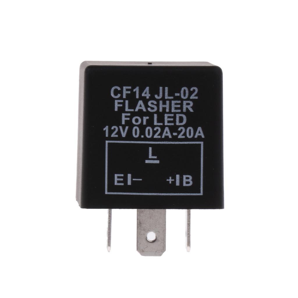 JL-02 3 Pin Flasher Relay 20A 12V   Flash Controller