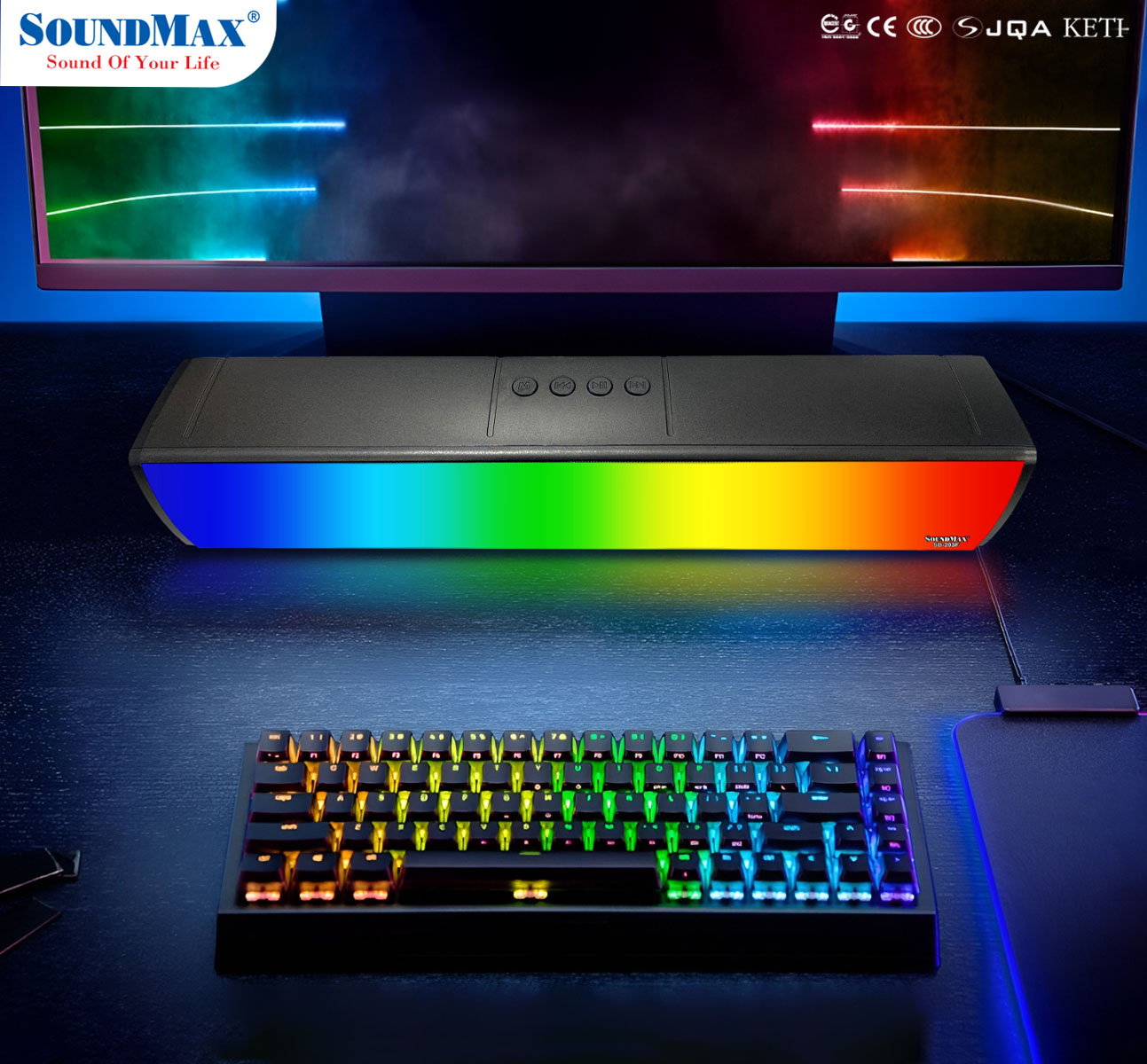 Loa Thanh Di Động SoundMax SB-203F 2.0 - Hàng Chính Hãng - Bảo hành 12 tháng