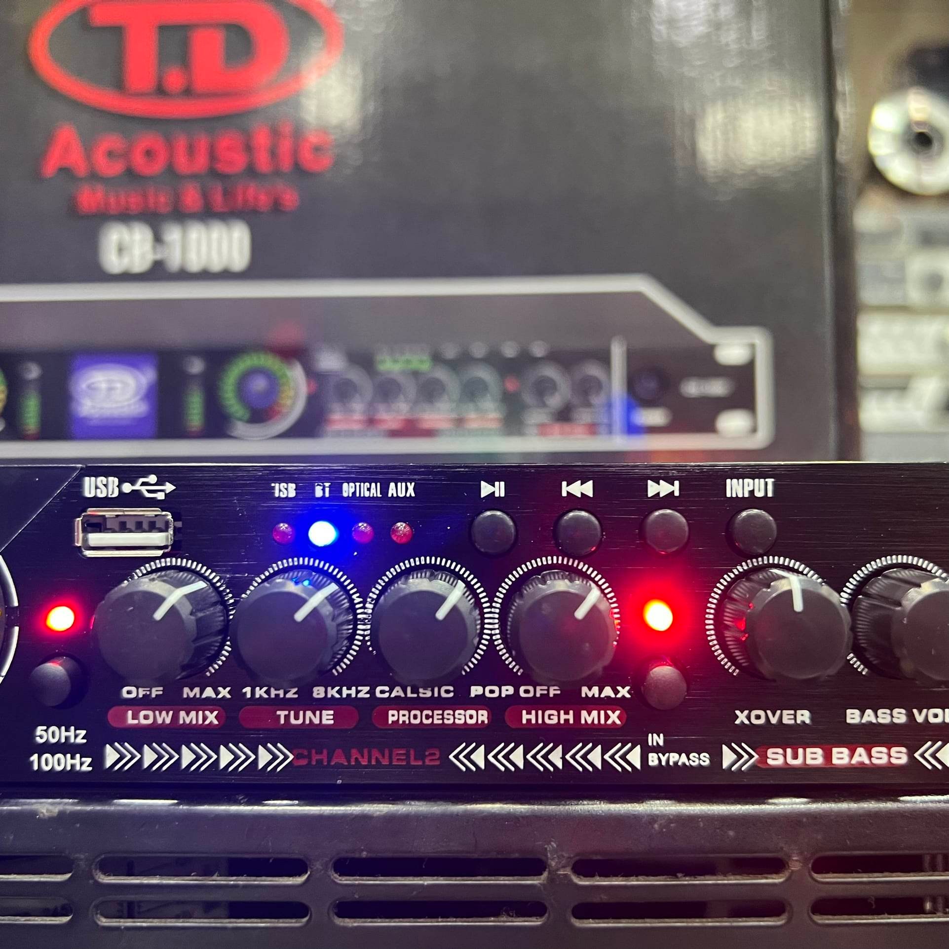 Nâng tiếng TD Acoustic CB-1000: Hàng loại 1, Có Bluetooth, Cổng quang, Tiếng hay, Tặng kèm bộ dây Canon kết nối