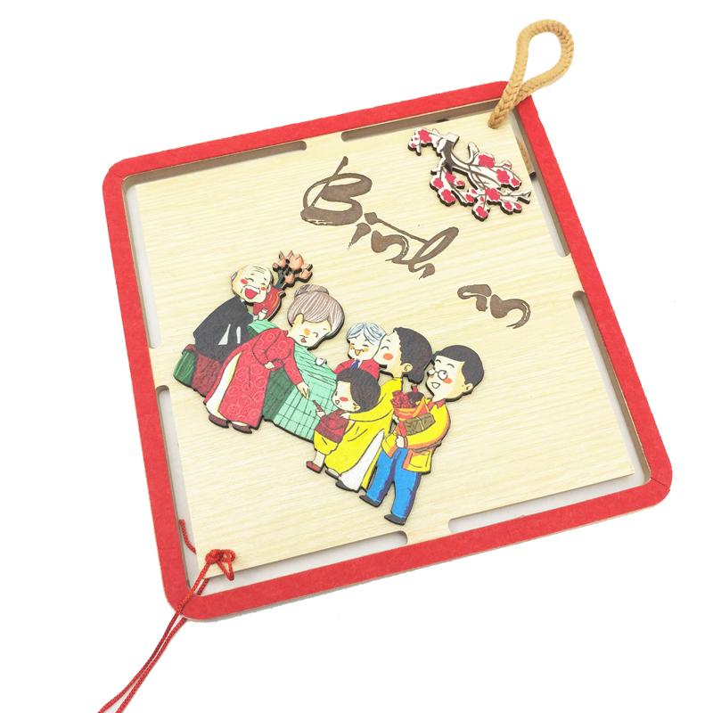 Bảng Gỗ Treo Tường Trang Trí Tết - Bách Mộc T05 - Bình An