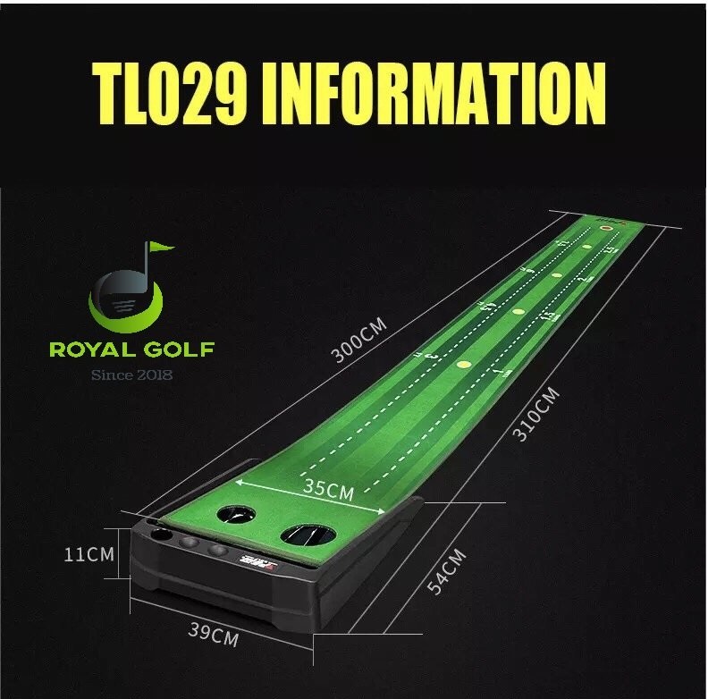 THẢM PUTTING GOLF MẪU MỚI TỰ ĐỘNG BẬT BÓNG- CÓ VẠCH LINE