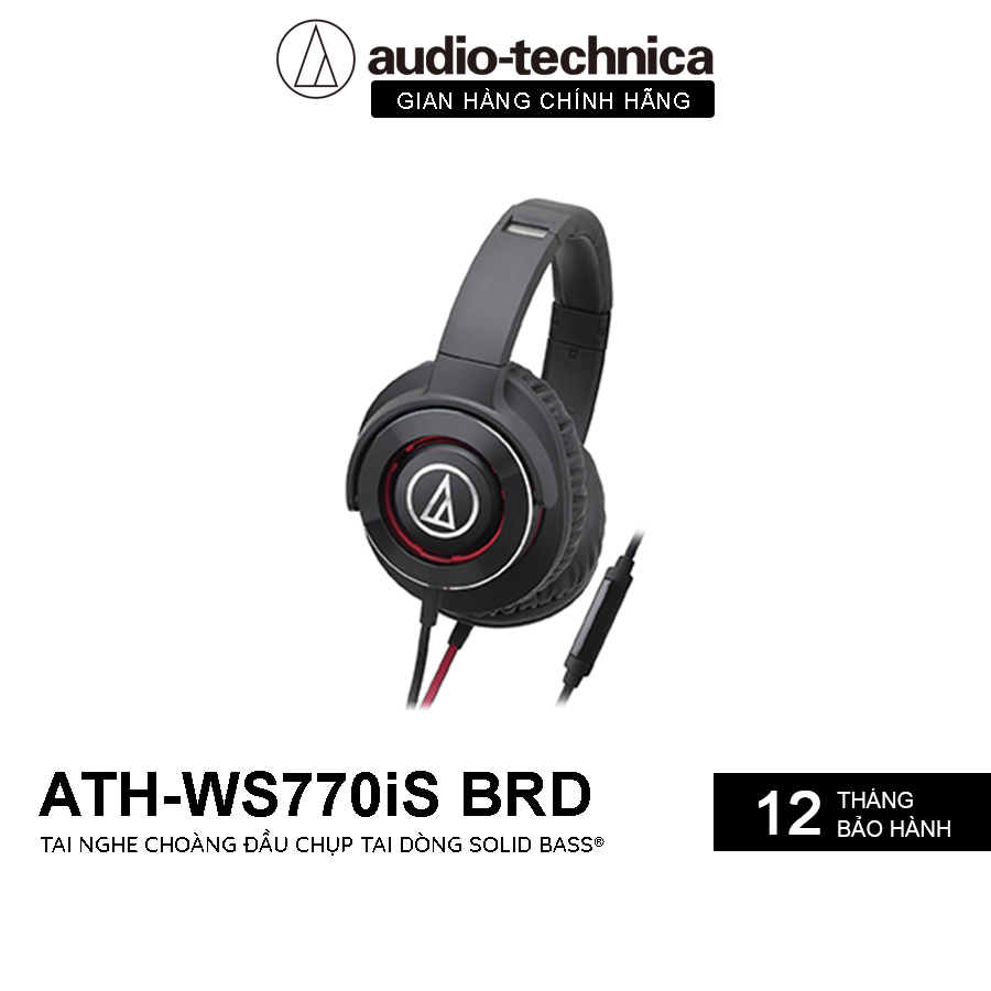 Tai nghe Audio-Technica tăng Bass ATH-WS770iS HÀNG CHÍNH HÃNG