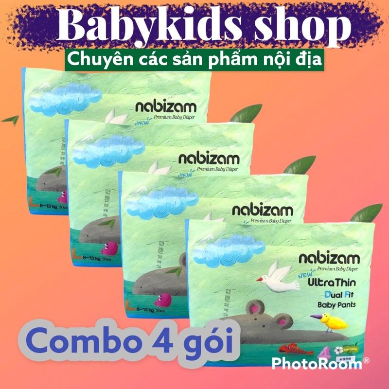 TÃ/BỈM -COMBO 4 GÓI- Nabizam NỘI ĐỊA HÀN / siêu mõng/ siêu mềm/ siêu thắm hút cho bé yêu