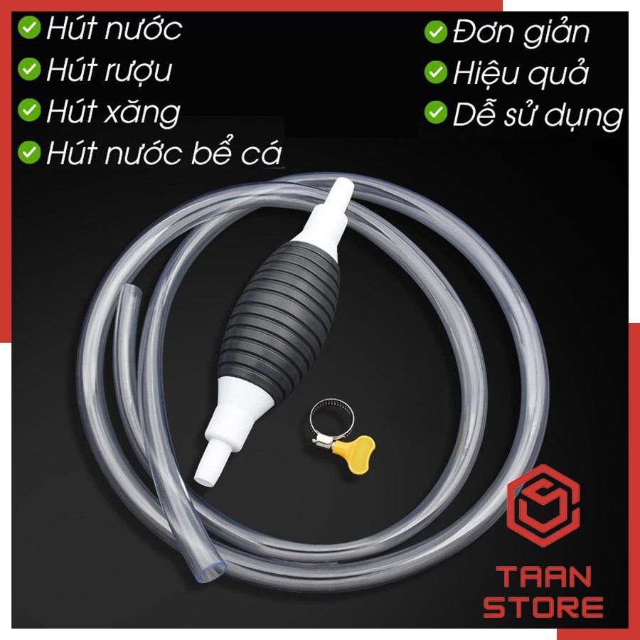 Dụng Cụ Bơm Hút Chất Lỏng Bằng Tay Ống PVC Dài 1m Ống Hút Xăng Dầu và Nước Bóp Tay Tiện Lợi