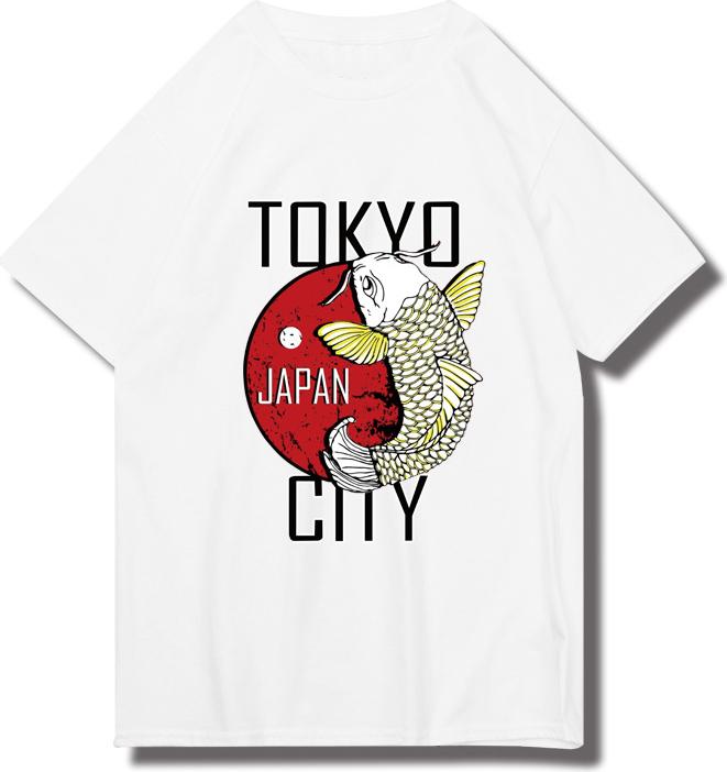 Áo phông nam nữ unisex JaPan TOKYO CITY in hình cá