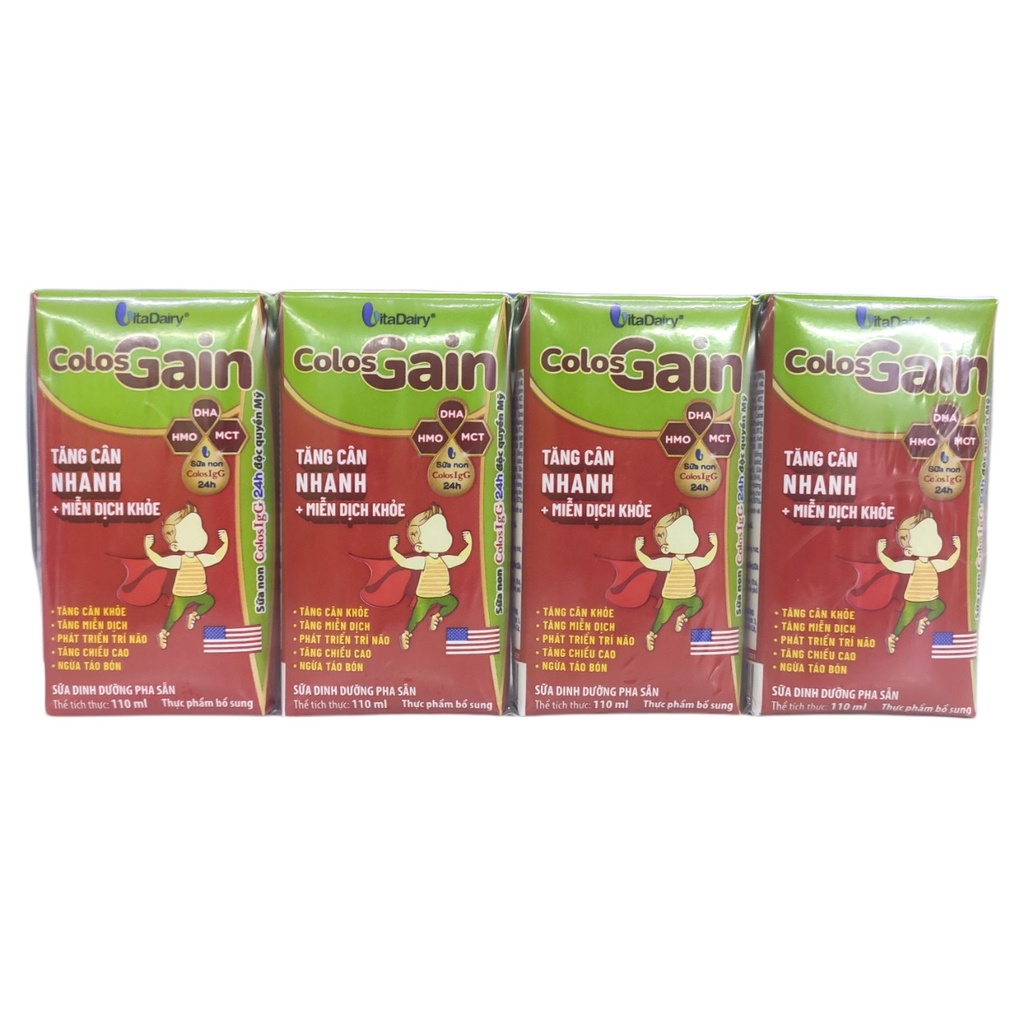 Hình ảnh Sữa pha sẵn Colos Gain 110ml (48 hộp x 110ml)