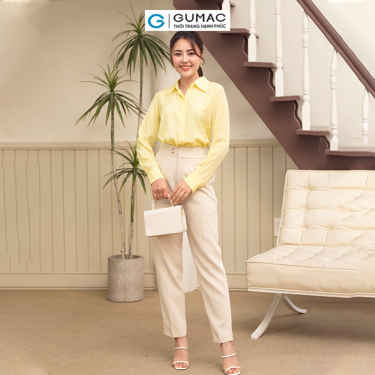 Quần baggy lưng kiểu GUMAC QD08065