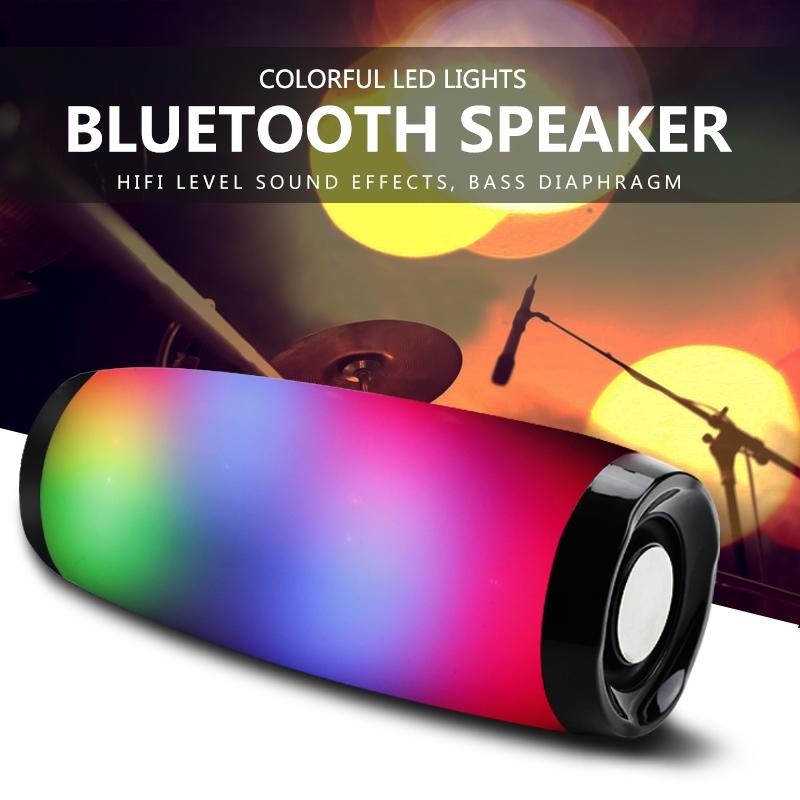 TG157 Loa Bluetooth không dây có đèn LED Loa di động Cột trầm ngoài trời Hộp âm thanh siêu trầm có Mic Hỗ trợ TF FM USB Màu sắc: Xanh lục