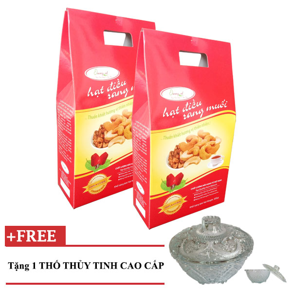 Combo 2 hộp hạt điều lụa rang muối Dương Cát 500g