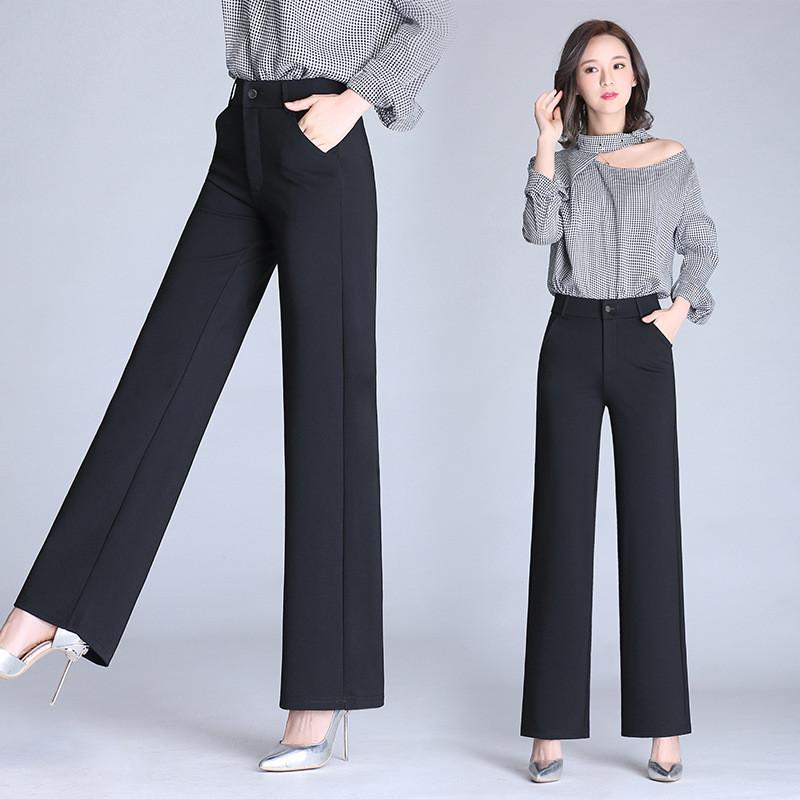 QUẦN TÂY ỐNG SUÔNG RỘNG DÀI KHÓA GIỮA CAO CẤP MÀU ĐEN - Màu Đen - size 2XL